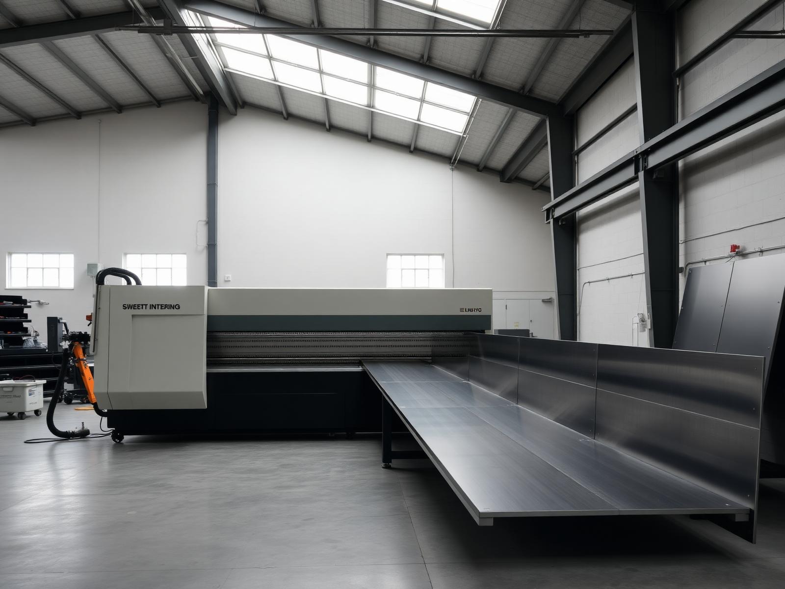 Werkstatt mit CNC-Biegemaschine